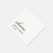 Einfach elegante Typografie Personalisierte Hochze Serviette (Ecke)