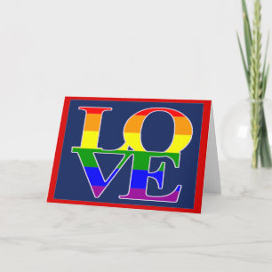 Einfach elegante und schöne Gay-Pride-Valentinstag Feiertagskarte