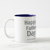 Einfach elegante Vathers Day Hexagon Foto Collage Zweifarbige Tasse (Links)