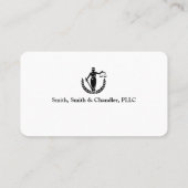 Einfach elegante Visitenkarten der Anwaltskanzlei Visitenkarte (Rückseite)