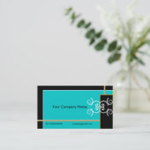 Einfach elegante Visitenkarten Visitenkarte (Stehend Vorderseite)