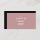 Einfach elegante Visitenkarten Visitenkarte (Rückseite)