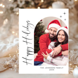 Einfach Elegante Weihnachtsgrüße PHOTO Festtagsgru Postkarte