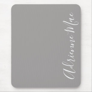 Einfach Eleganter Ash Grau Personalisiert Mousepad