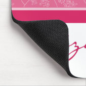 Einfach eleganter Designer Custom Fuschia Mousepad (Ecke)