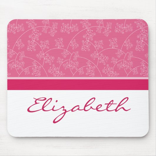 Einfach eleganter Designer Custom Fuschia Mousepad (Vorne)