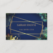 Einfach Eleganter Golden Yoga Instructor Visitenkarte (Vorderseite)