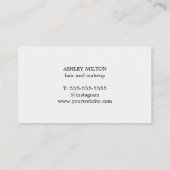 Einfach Eleganter Grau Weißer Schönheitssalon Terminkarte (Rückseite)