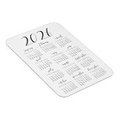 Einfach eleganter Kalender 2025 Magnet (Rechte Seite)