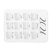 Einfach eleganter Kalender 2025 Magnet (Horizontal)