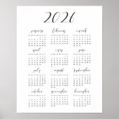 Einfach eleganter Kalender 2025 Poster (Vorne)