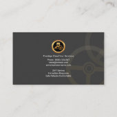 Einfach eleganter Lenkradfahrer Visitenkarte (Rückseite)