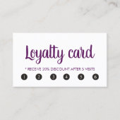 Einfach Eleganter Lila Schönheitssalon Treuekarte (Vorderseite)