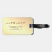 Einfach Eleganter Luxus Gold Glitzer Mit Monogramm Gepäckanhänger (Rückseite horizontal)