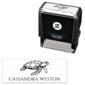 Einfach eleganter Minimalistischer Name, Sea Turtl Permastempel (Beispiel)