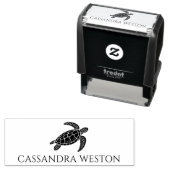Einfach eleganter Minimalistischer Name, Sea Turtl Permastempel (Beispiel)