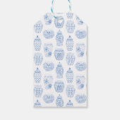 Einfach eleganter Polterabend in Blau und Weiß Geschenkanhänger (Rückseite)