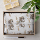 Einfach eleganter Reindeer-Schlitten erdig neutral Seidenpapier (Geschenk)