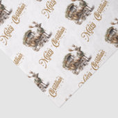 Einfach eleganter Reindeer-Schlitten erdig neutral Seidenpapier (Ausschnitt)