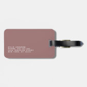 Einfach eleganter rosa Glitzer Niedlicher Personal Gepäckanhänger (Rückseite horizontal)