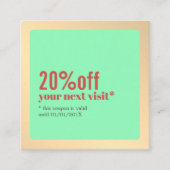 Einfach Eleganter Roter Garten Salon Rabattkarte (Vorderseite)