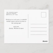 Einfach Eleganter Urlaub 4 FOTO Weihnachtsgrüße Postkarte (Rückseite)