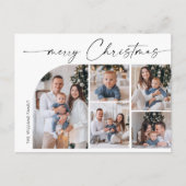 Einfach Eleganter Urlaub 5 FOTO Weihnachtsgrüße Postkarte (Vorderseite)