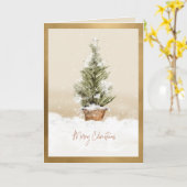 Einfach eleganter Weihnachtsbaum Karte (Gelbe Blume)