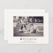 Einfach elegantes Acorn Foto Moving Ankündigungspostkarte (Vorne/Hinten)