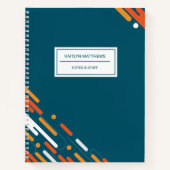 Einfach elegantes Aquamarin Blue Personalisiert No Notizblock (Vorderseite)