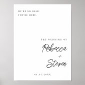 Einfach elegantes Begrüßungszeichen Poster (Vorne)