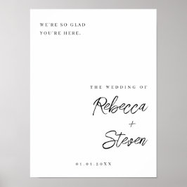 Einfach elegantes Begrüßungszeichen Poster