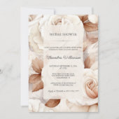 Einfach elegantes Brautparty für Elfenbein und Ros Einladung (Vorderseite)