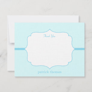 Einfach elegantes Flat Dankeschön Card - Blau Dankeskarte