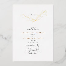 Einfach elegantes Foliage Wedding Gold