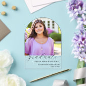 Einfach Elegantes Foto Abschluss Acryleinladungen (Insitu (Hochzeit))