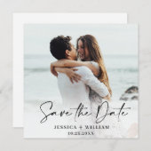 Einfach elegantes Foto Einfach Moderne Elegante Ho Save The Date (Vorne/Hinten)