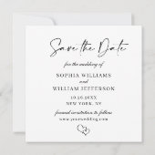 Einfach elegantes Foto Einfach Moderne Elegante Ho Save The Date (Rückseite)