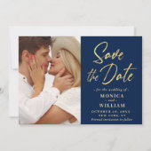 Einfach elegantes Foto Hochzeit einfach modern Save The Date (Vorderseite)