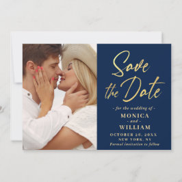Einfach elegantes Foto Hochzeit einfach modern Save The Date