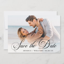 Einfach elegantes Foto Hochzeit FOTO Save The Date