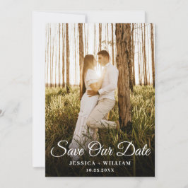 Einfach elegantes Foto Hochzeit Minimalistisch ein Save The Date