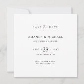 Einfach elegantes Foto Hochzeit speichern Sie das Save The Date (Rückseite)