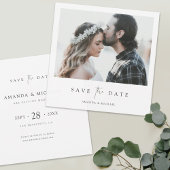 Einfach elegantes Foto Hochzeit speichern Sie das Save The Date