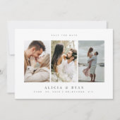 Einfach elegantes Foto reinigen Save The Date (Vorderseite)