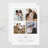 Einfach elegantes Foto reinigen Save The Date (Vorne/Hinten)