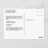 Einfach Elegantes Foto Save the Date Postkarte (Rückseite)