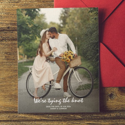 Einfach Elegantes Foto Save the Date Postkarte