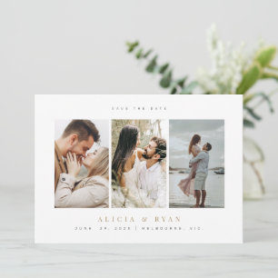 Einfach elegantes Foto Save the Date reinigen