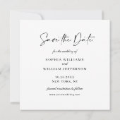 Einfach elegantes Foto Wedding Hearts Simple Moder Save The Date (Rückseite)